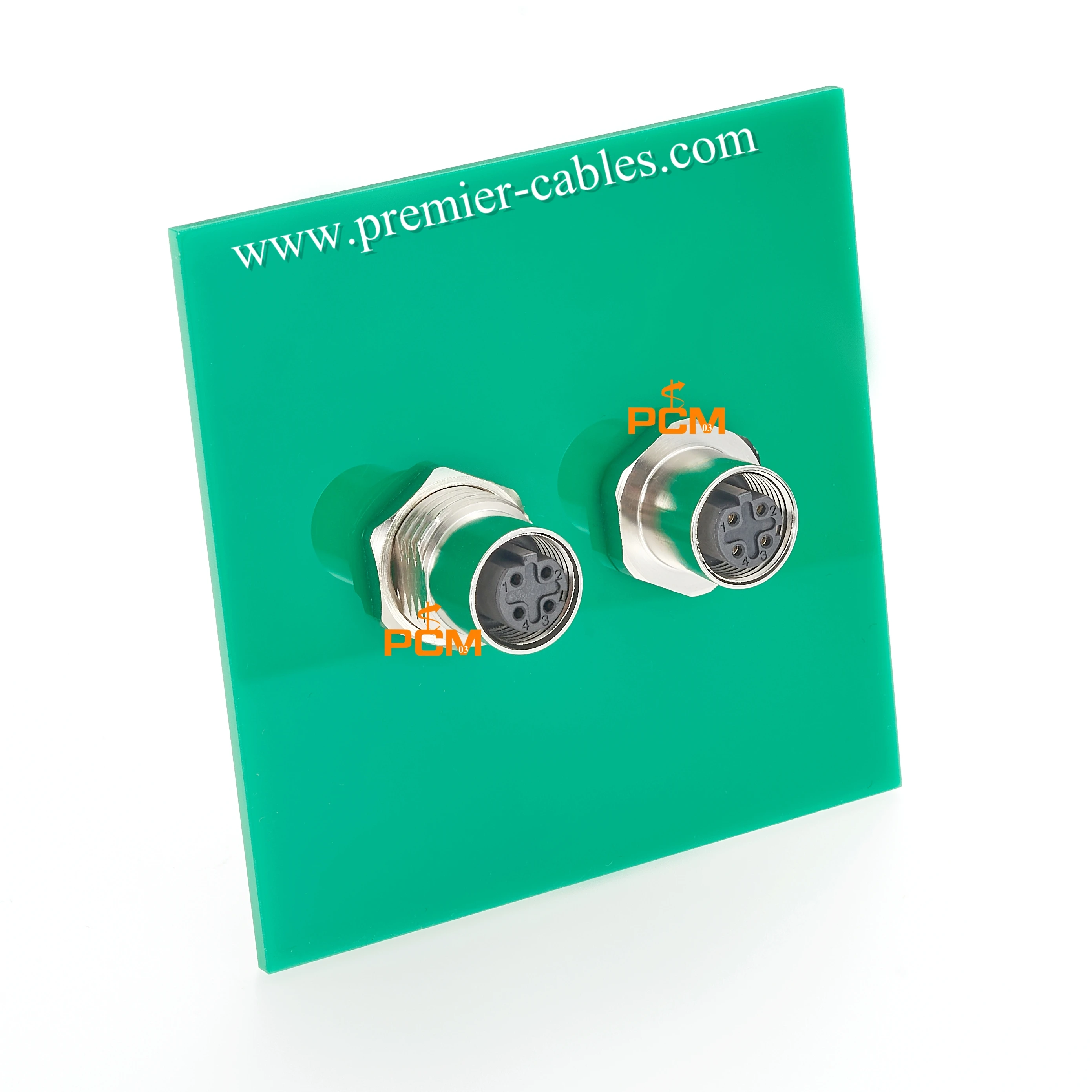 

M12 Panel Mount Flange Socket Sensor Connector Waterproof Screw Threaded Coupling Female 4Pin D code PROFINET Ethernet coupler