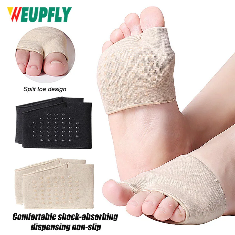 Coussinets en Gel pour l'avant-pied, 1 paire, demi-chaussette, prévention des callosités, ampoules, manchon en Silicone