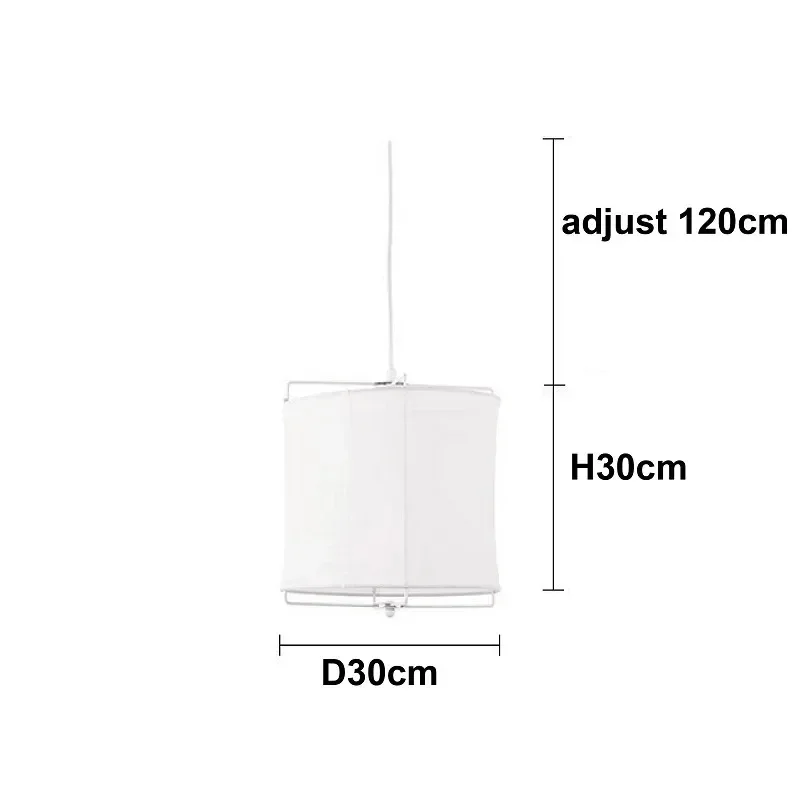 HomeLover Retro Wabi Sabi Style Pendelleuchte Baumwolle Leinen Stoff Pendelleuchte für Hotel Schlafzimmer Wohnzimmer weißer Stoff Kronleuchter 8