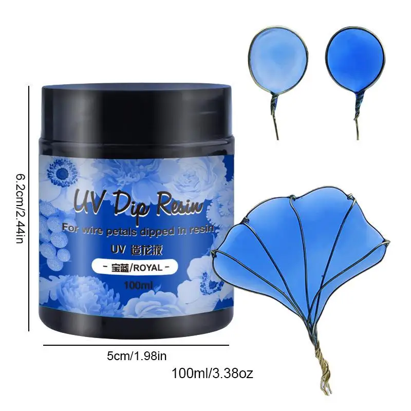 100Ml Uv Dip Hars Lijm Voor Draad Bloemen Kleurrijke Vloeibare Hoogglans Ultraviolet Uitharding Kristal Uv Lijm Sieraden Maken