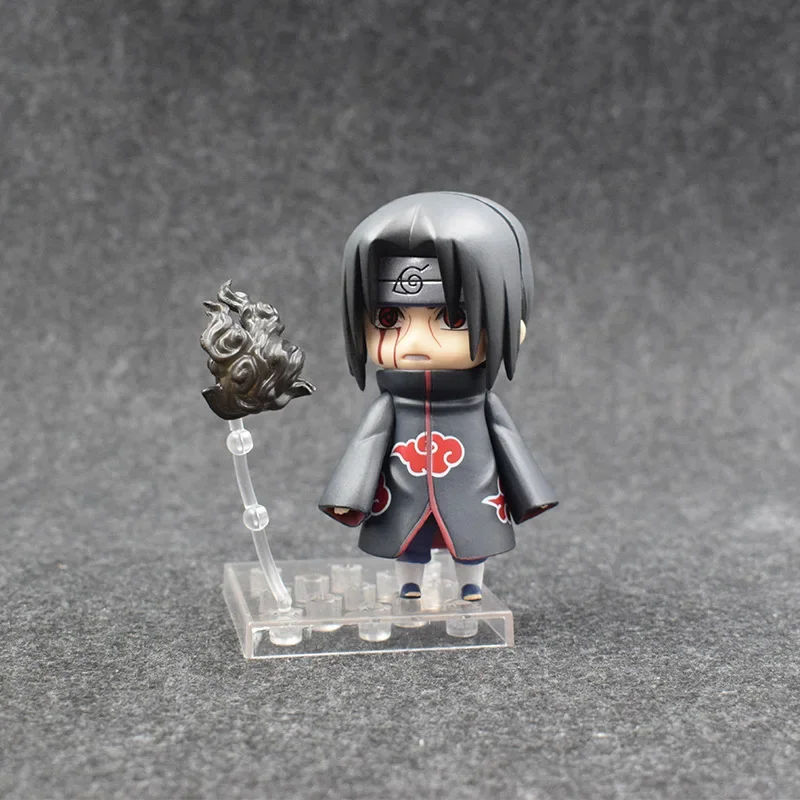 10CM Anime Naruto Uchiha Itachi kawaii Q wersja kawaii wspólne wymienne figurki pcv Model dekoracja biurka zabawki prezenty w pudełku