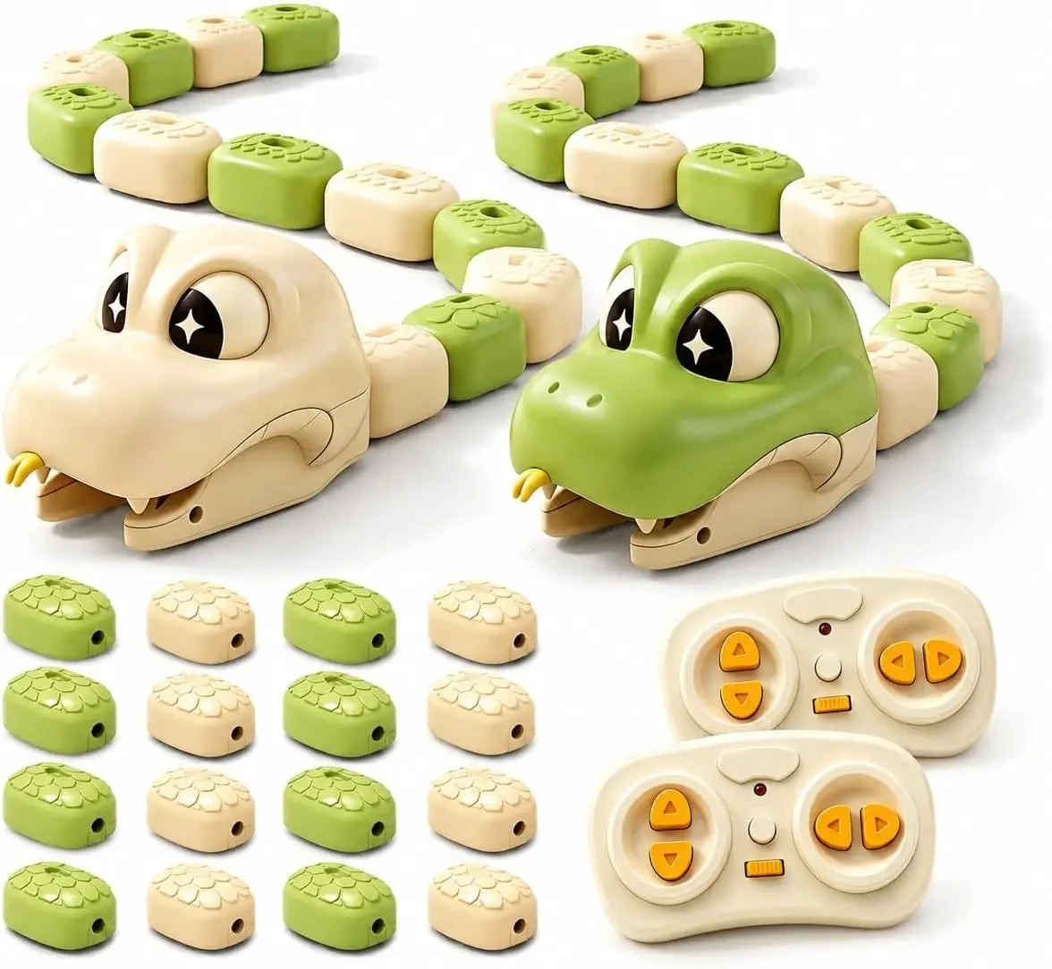 Remote Control Magnetic Eating Snake Toy Greedy Bean Chasing Game RC Car Interactive Educational Toy children Christmas Gifts