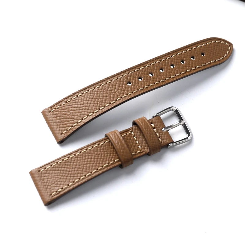 Hochwertiges italienisches Palmkornband Palmkornlederband 18 19 20 21 22MM Braun Grau Blau Ultradünnes Herrenband aus weichem