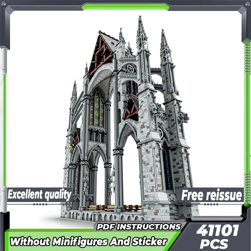 Classic Street View Model Moc Building Bricks Gothic Cathedral Technology Modular Blocks Gifts Christmas Toys DIY Sets Assembly