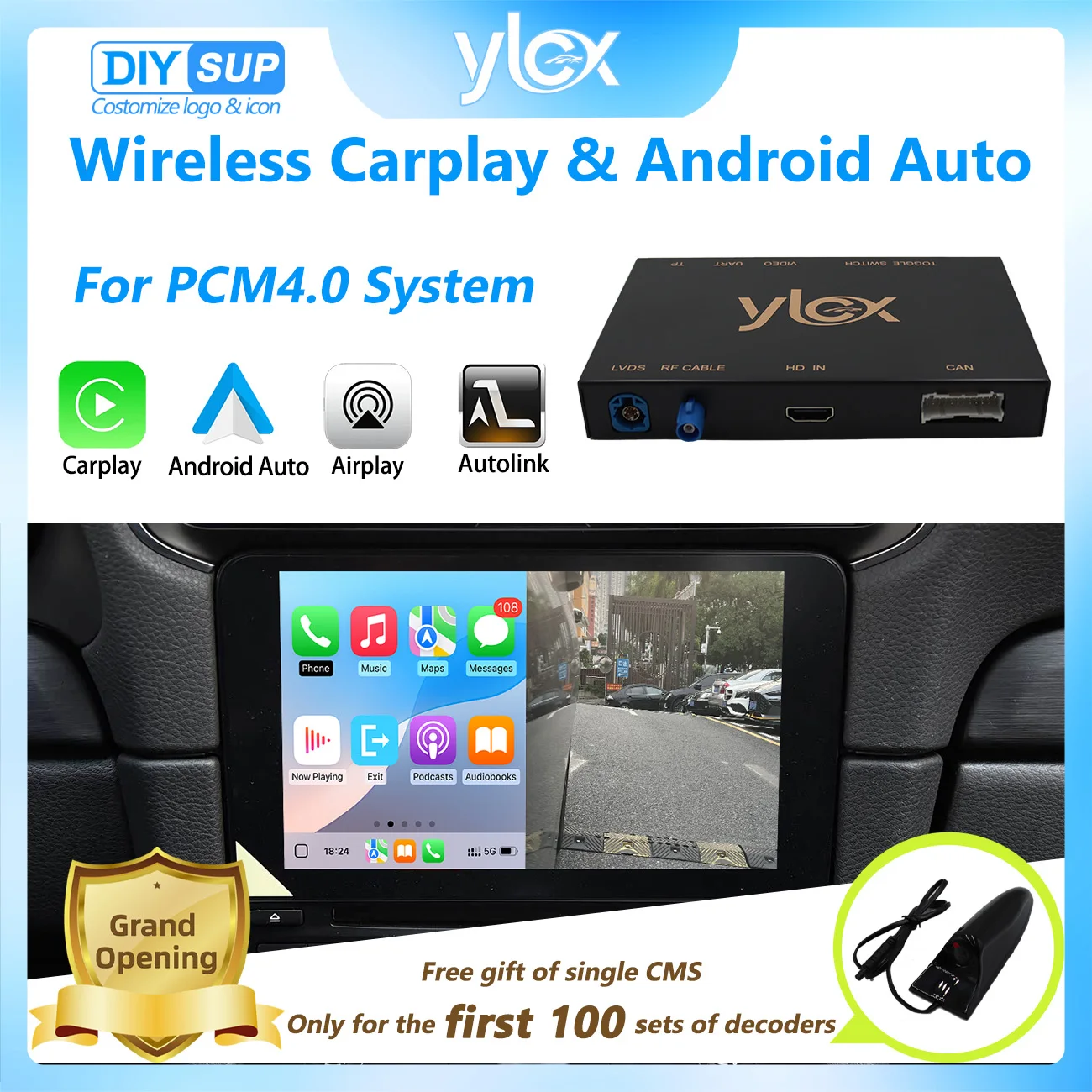 Wireless Carplay Android Auto Airplay AutoLink For Porsche Cayenne Panamera MACAN Carman PCM4.0 System Support Rear YT NF