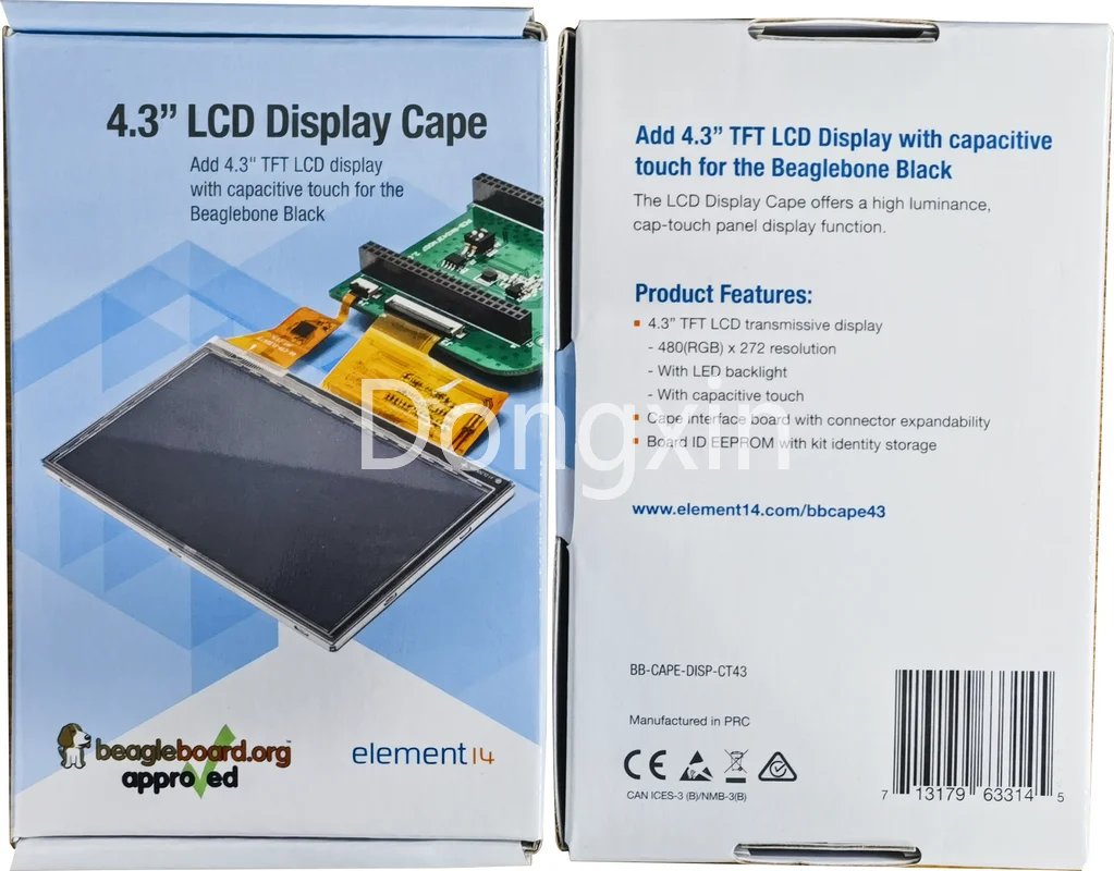 BB-CAPE-DISP-CT43 Beaglebone BB Black 4.3” LCD liquid crystal display