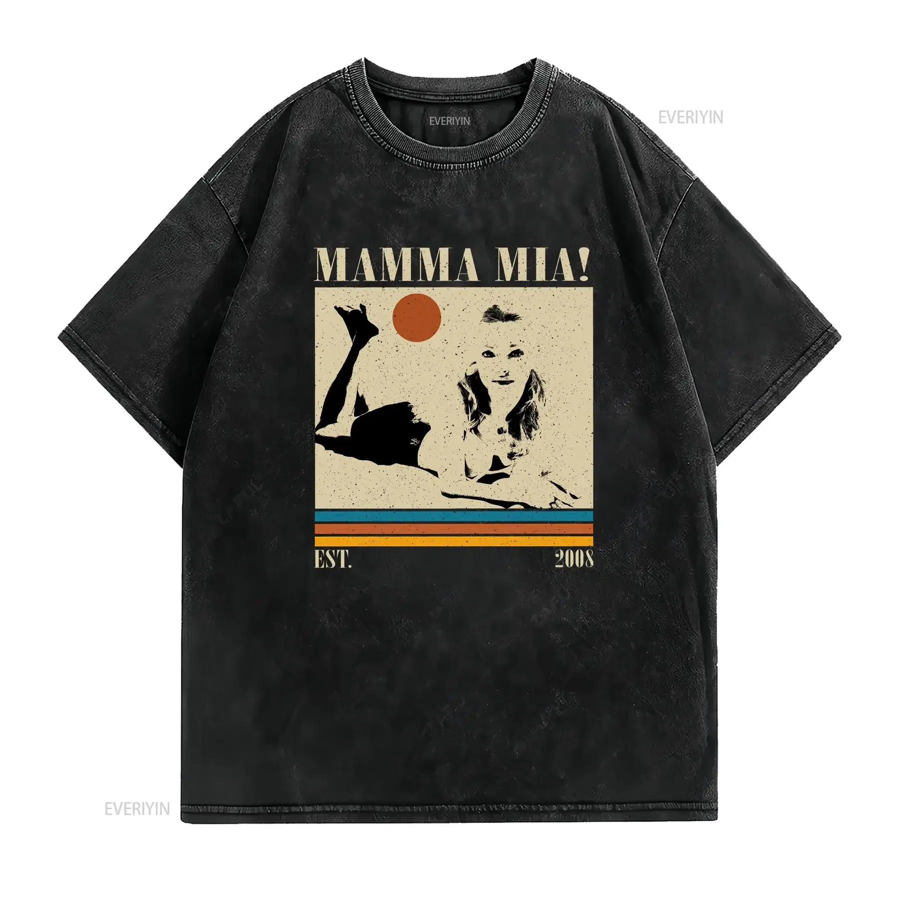 Mamma Mia Movie T Shirt Vintage Retro Classic s for him vintage Washed Casual streetwear Stylish Breathable Versatile fashion