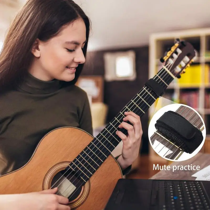 1PC Guitar String Damper Multi-Purpose Damper For Bass And Guitar Guitar Playing Accessories Elastic Bass String Muter For Party