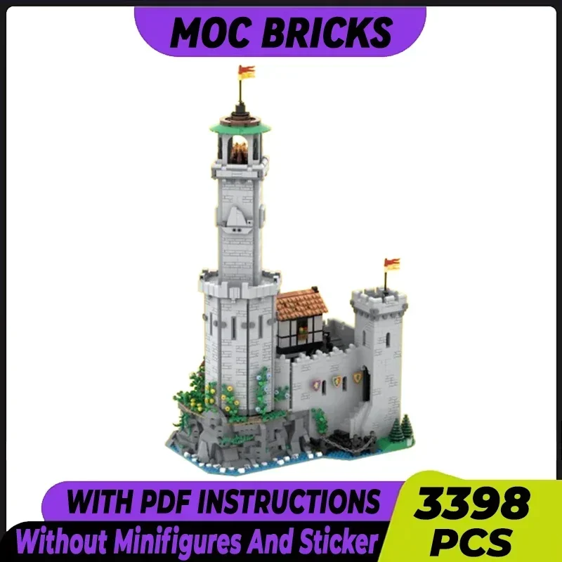 

Medieval Model Moc Building Bricks Lighthouse Lion Warrior's Castle Technology Modular Block Gift Christmas Toy DIY Set Assembly