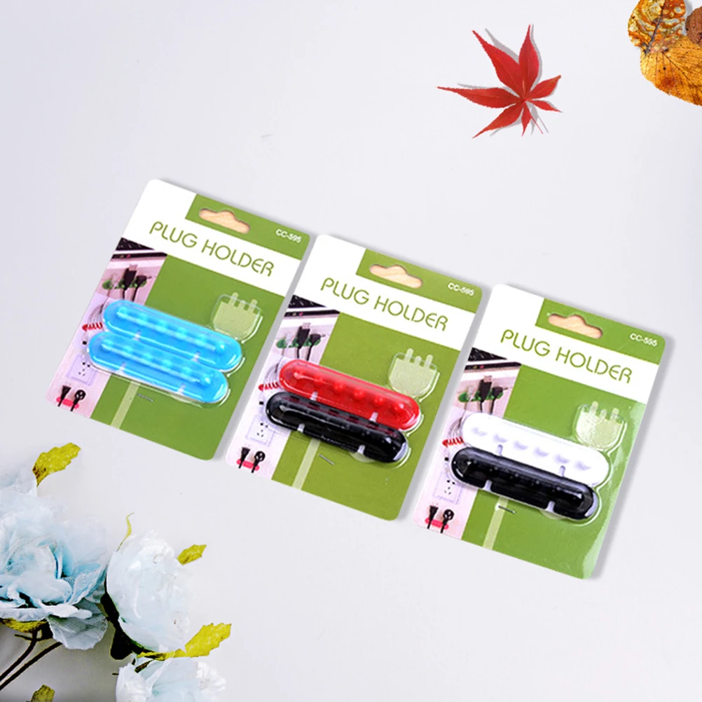 

2Pcs Cable Organizer Self Adhesive ABS Cord Holder for Desktop Cable Management Less Than 1cm Diameter Wire Clip