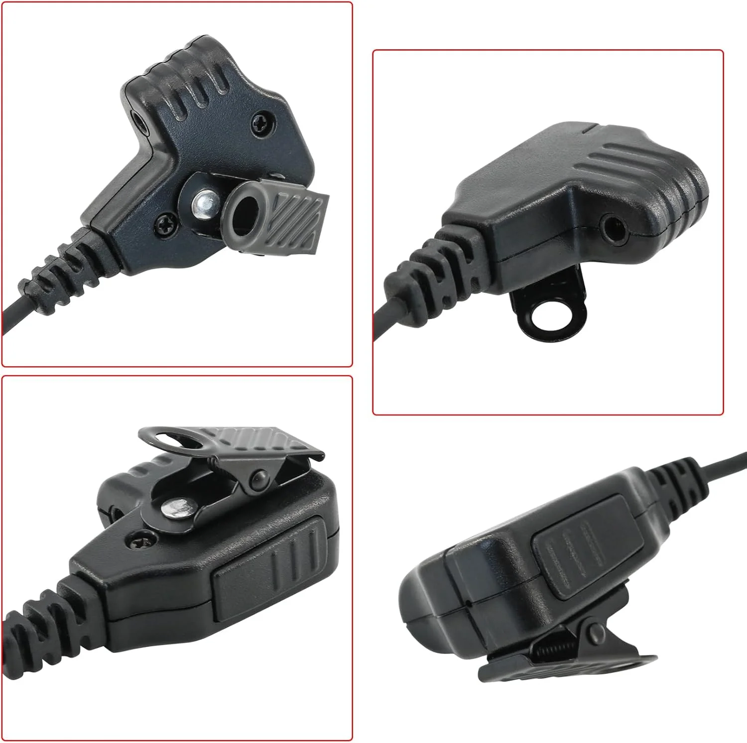 U94 PTT K Plug 2 Pin Cable Adapter Compatible with Baofeng for Tactical Headset 3.5mm Jacks Ear Protection
