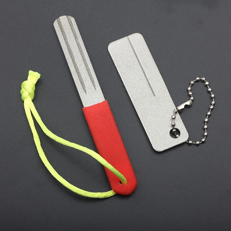 

Fishing Hook Sharpener Portable Diamond Knife Mini EDC Pocket Fish Hook Sharpen Tool for Camp Hike Outdoor Accessory