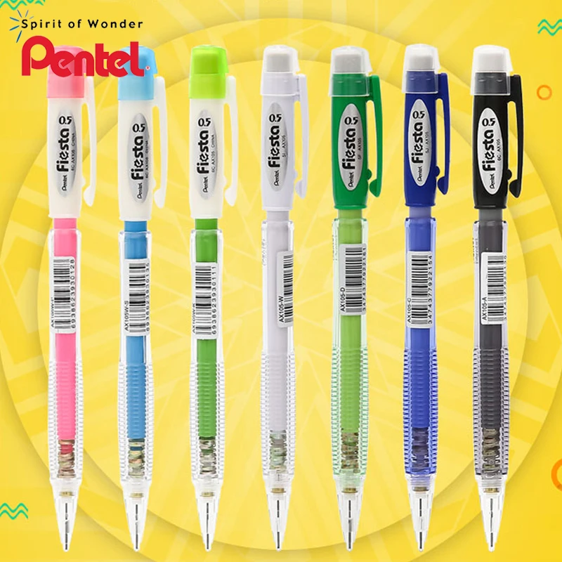 

Карандаш механический Pentel AX107/AX105, цветной карандаш для рисования аниме, 0,7/0,5 мм, канцелярские принадлежности для учеников и художников, милые школьные принадлежности