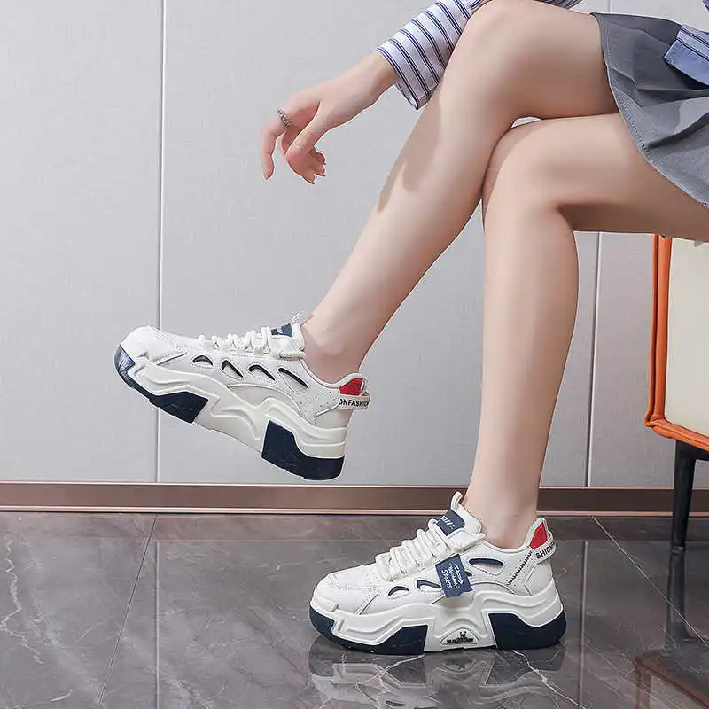 Dark Plateforme Women Outdoor Boots High-top Shoes White Moccasin Woman Sneakers Sports Tnis Original Retro