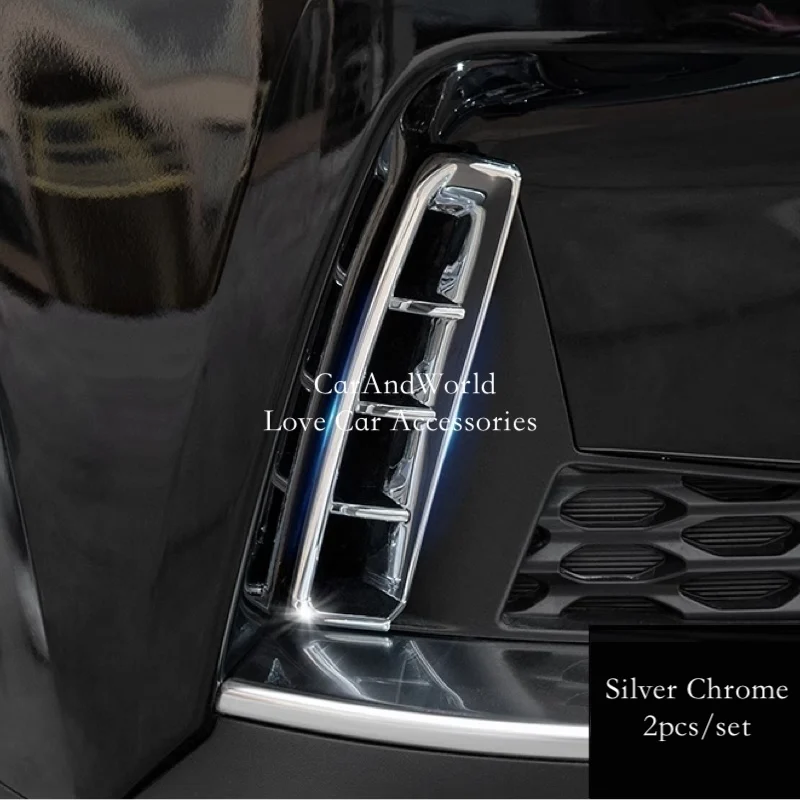 

Carbon Fiber Front Fog Light Lamp Frame Protector Cover Foglight Trims Car Moulding Accessories For Kia Carnival KA4 2021-2024