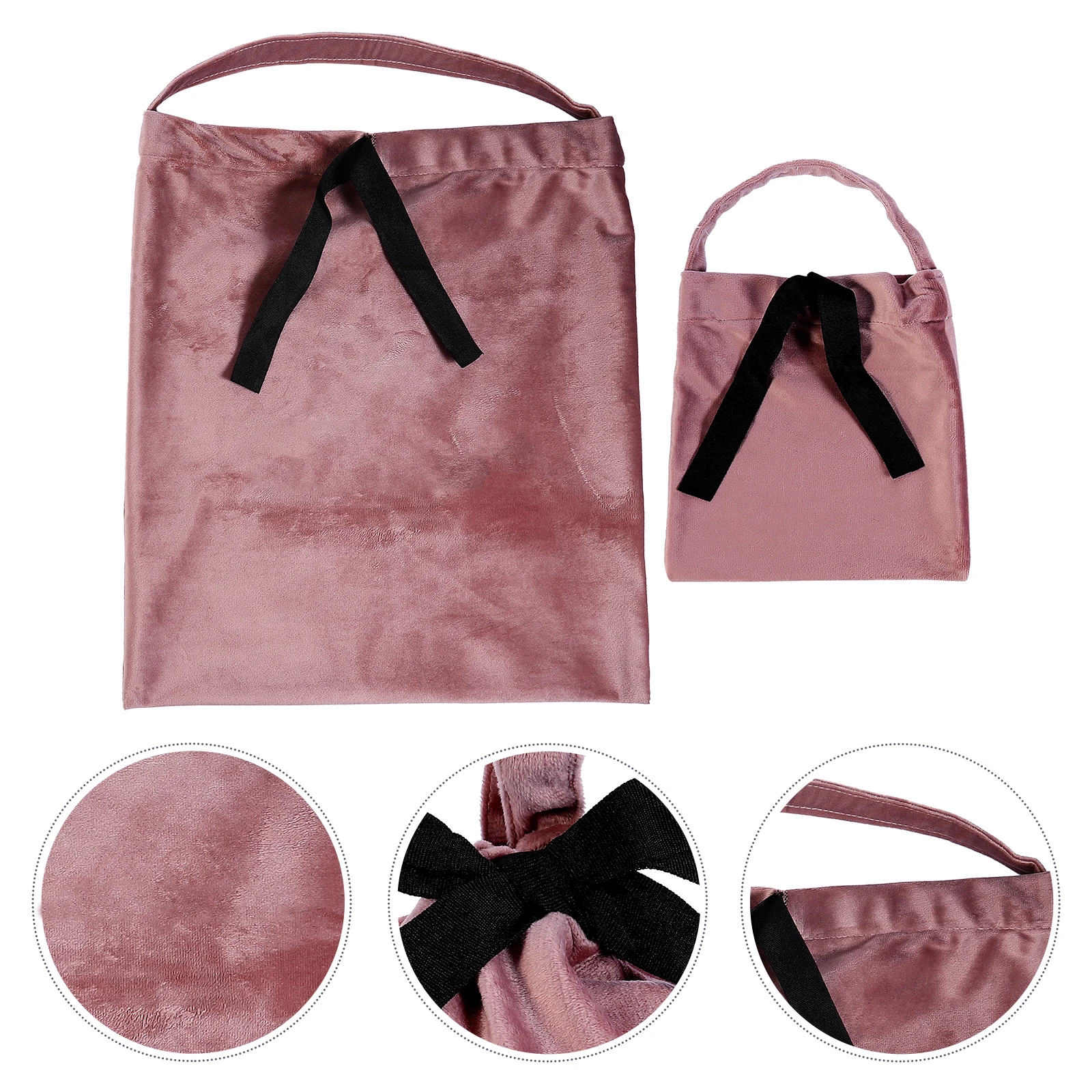 

2Pcs Bags Polyester Travel Toiletry Pouches Proper Size Easy Carry Makeup Tools Storage Opaque Design Privacy