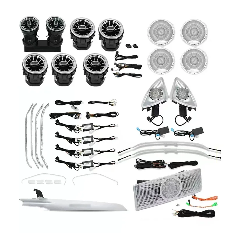 Turbo Air Vent Outlet With Ambient Light For Mercedes Benz E-class W213 808/809 64 Colors With Multi-colour