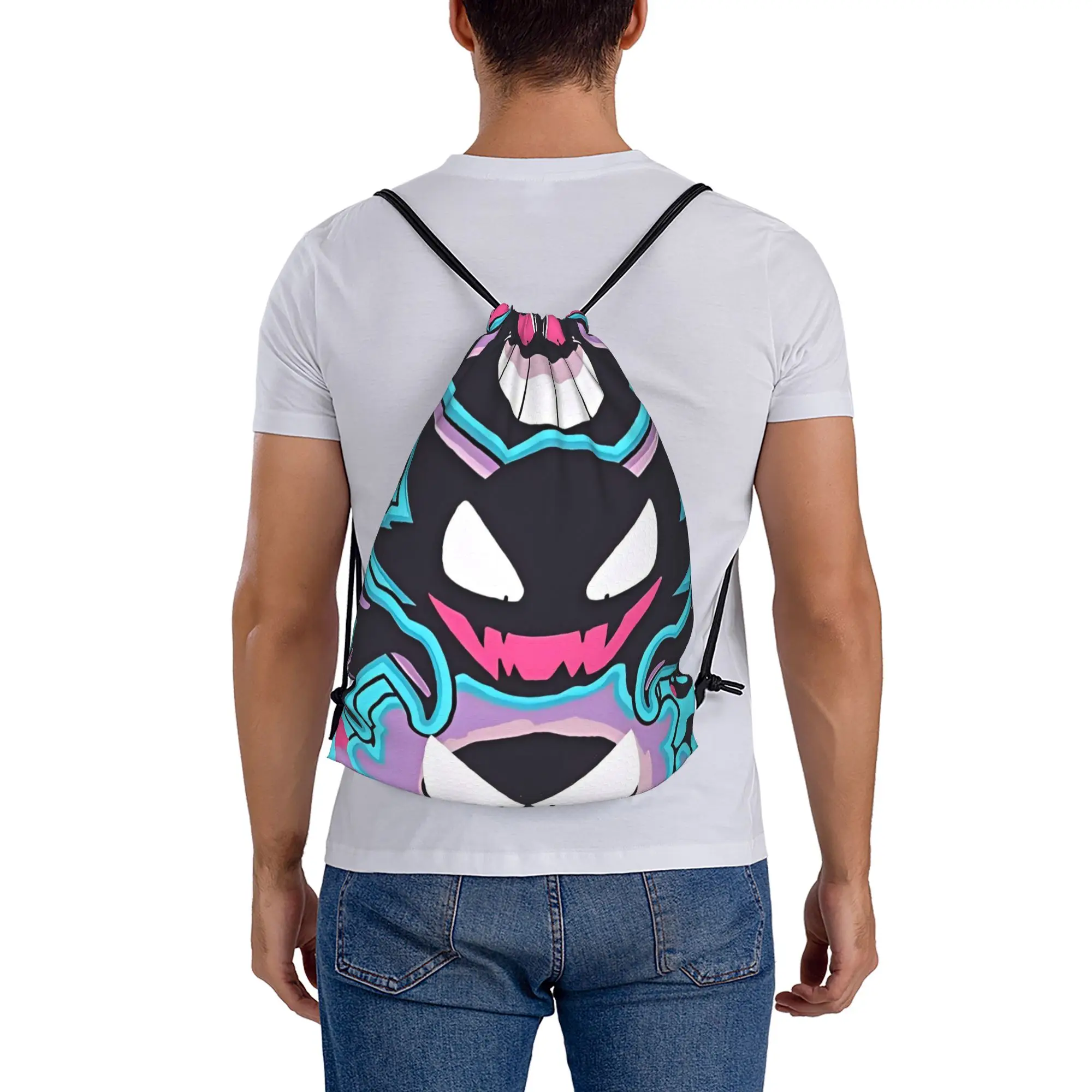 

Портативный рюкзак-мешок Gengar 3 Pokemon для походов, езды на велосипеде и занятий в спортзале