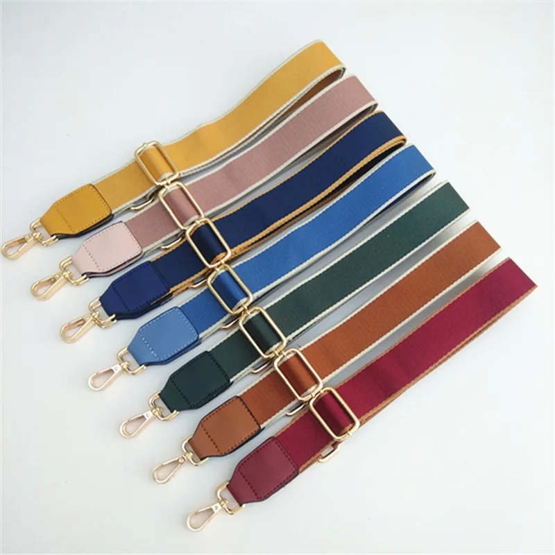 80-130cm Handbag Belt Women Accessories Handle Ornament Stripe With Leather Wide Adjustable 5cm Width Shoulder Strap