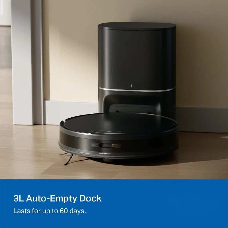 

Ultra-Slim LiDAR Smart Navigation Robot Vacuum and Mop with Self-Emptying Dock, 5300Pa Max, 97%+ Dust Pickup Rate