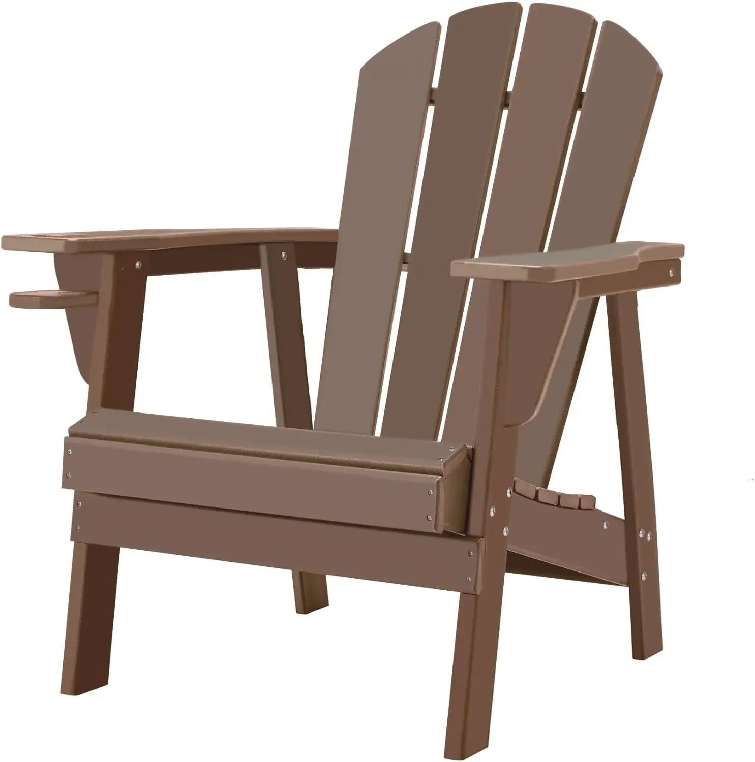 

Adirondack Chairs, HDPE All-Weather Adirondack Chair, Fire Pit Chairs (1, Teak)