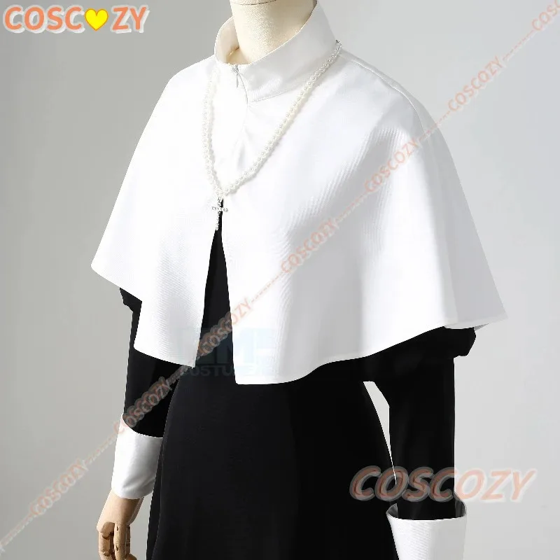 2025 11 مارين أزياء تنكرية قلادة شعر مستعار الموسم الأول 2 نساء فتاة راهبة موحدة كيتاجاوا فستان أسود الهالوين C