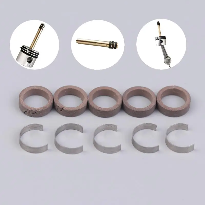 10Pcs High-Pressure Air Pump 30MPA Secondary Piston Ring 4500PSI Single/Two Cylinder Compressor Piston Ring Shrapnel
