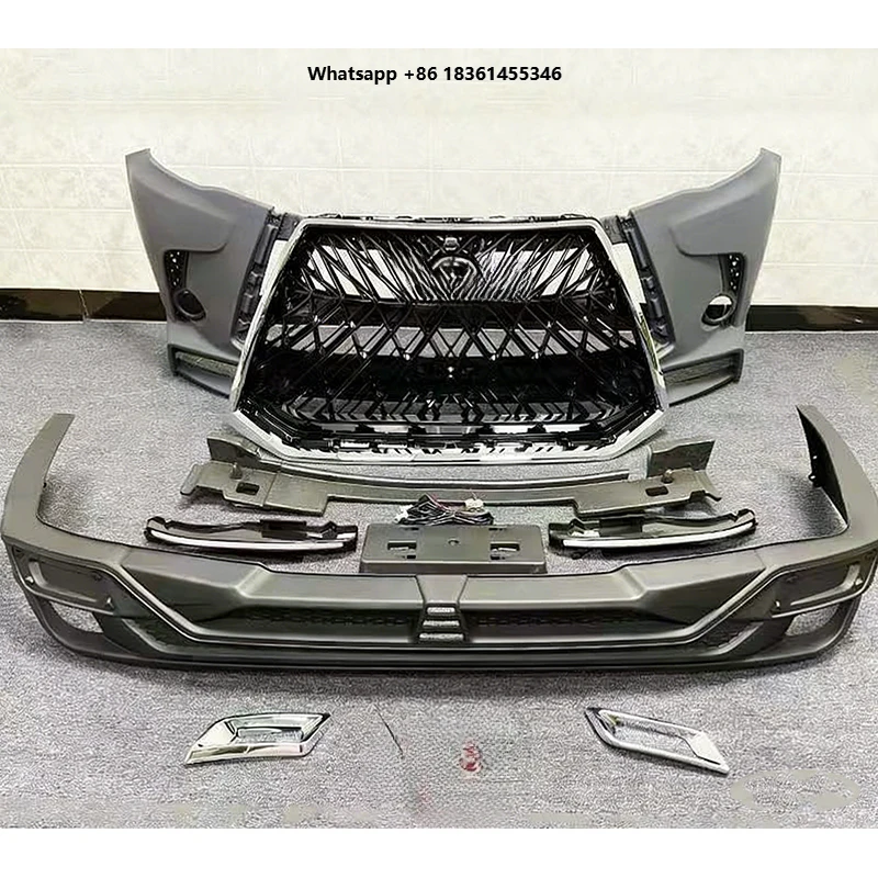 

For Highlander 2015-2017 Style Front Bumper Body Kit Grille Facelift Conversion Upgrade Parts