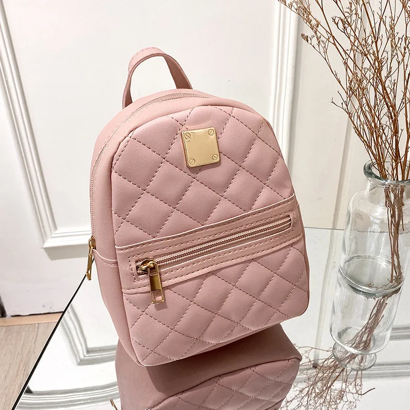 Mini sac à dos en cuir PU pour femme, sac à bandoulière multifonction, sacs messagers, pack de poudres de téléphone pour femme, marque de luxe initiée