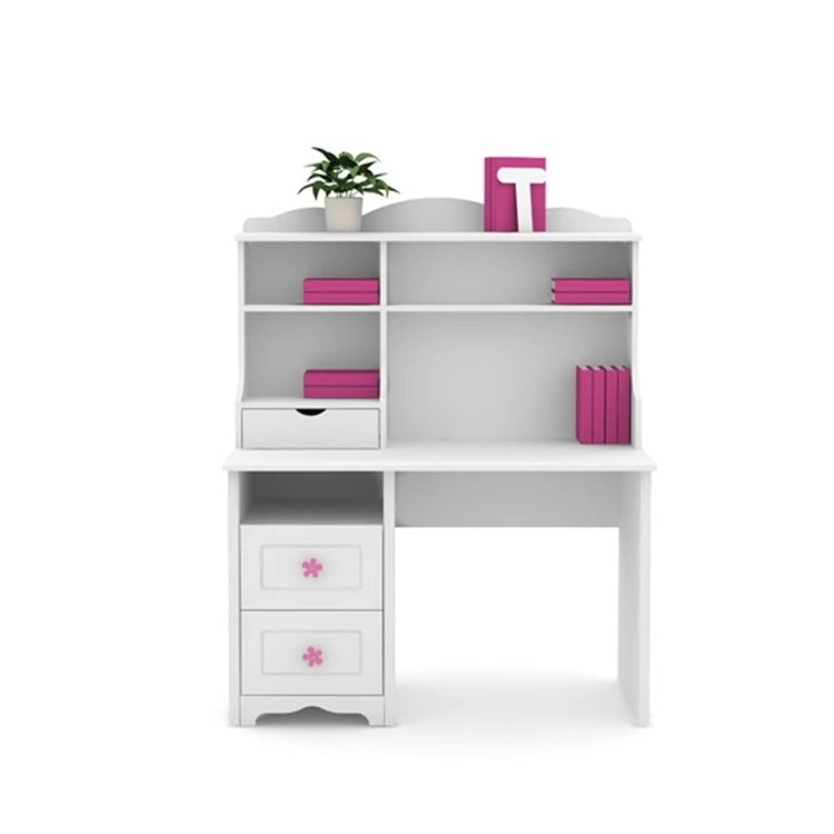 Kids Study Table com gavetas, Children Desk and Chair, Factory Supply