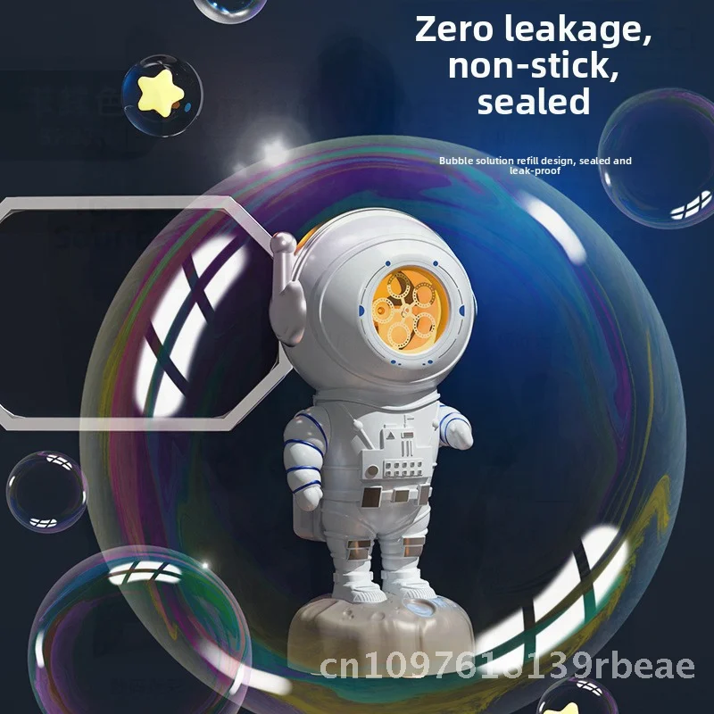 ماكينة فقاعات أوتوماتيكية للأطفال 360 ° لعبة فقاعات كهربائية على شكل دونات دوارة للعب في الهواء الطلق مادة ABS #3