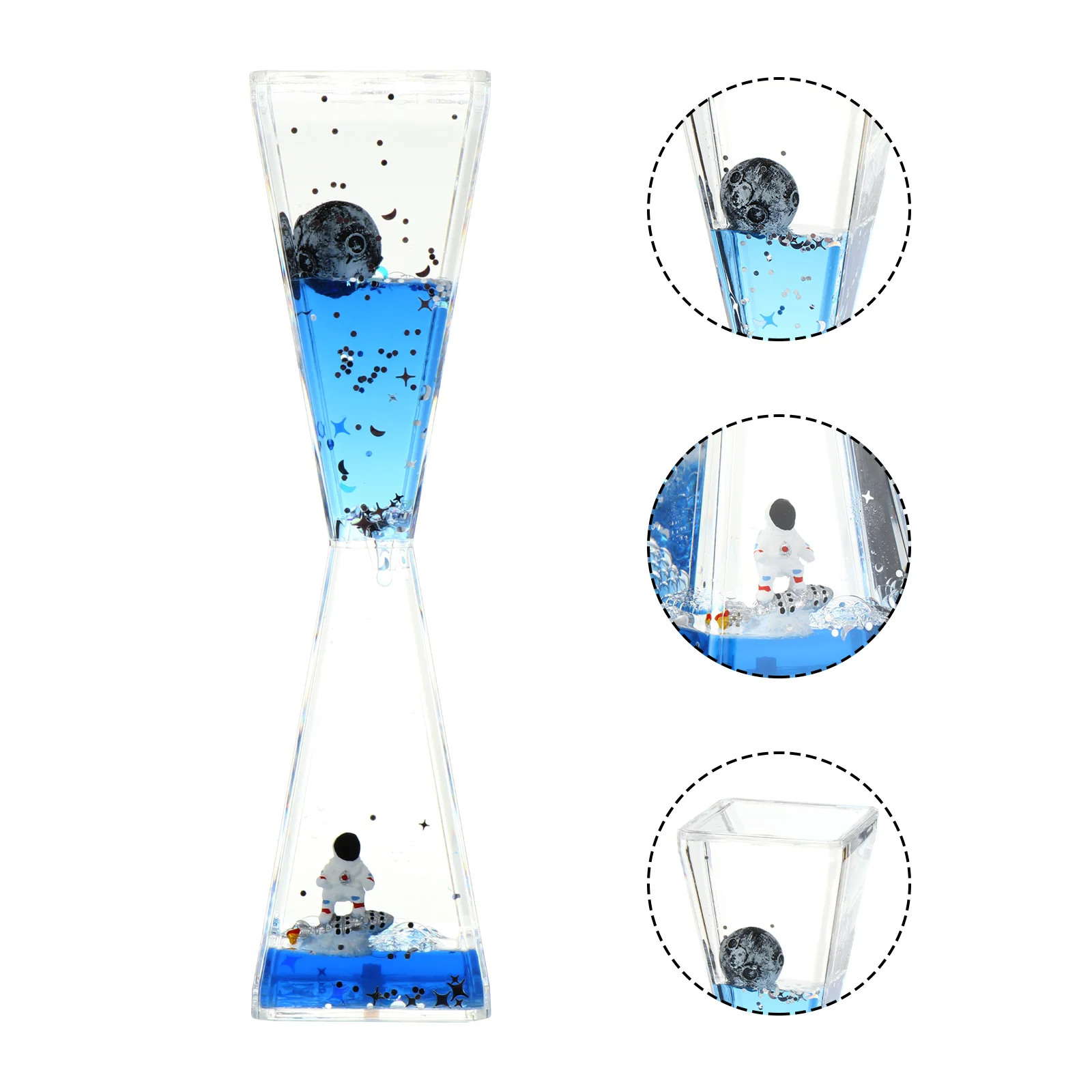 

Sky Drip Hourglass Desktop Liquid Quicksand Timer Compact Decorative Ornament Rust Resistant Home Office Decor Hourglass