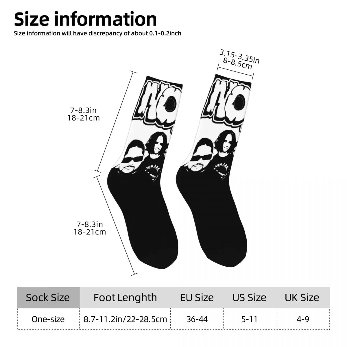 Hip-hop Nofx Punk Band Logo Theme Design basket Crew Socks prodotto All Seasons Rock Music Warm Middle Tube Socks traspirante