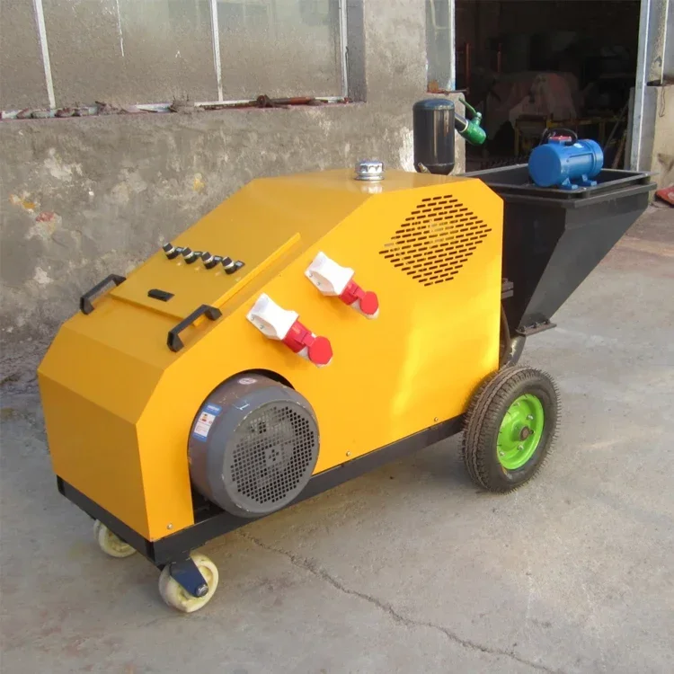 Double Cylinder Plunger Sprayer Powder Wall Plastering Machine Mortar Spraying Machine Wall Sweeping Brushing Machine