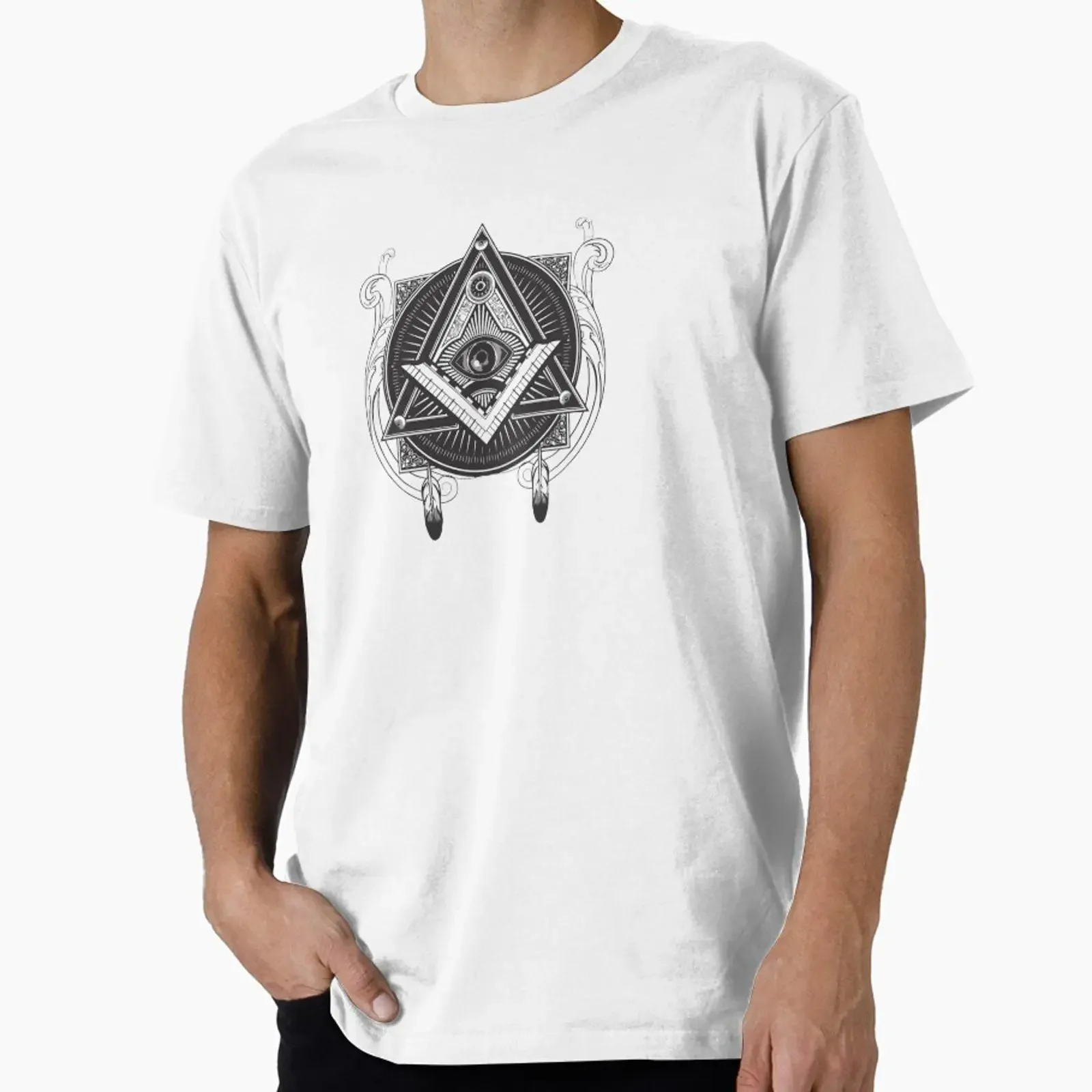 eye of providence designed and sold by shirtdesigns1 vintage Washed Soft Stylish designer clothes Top For Everyday Wear