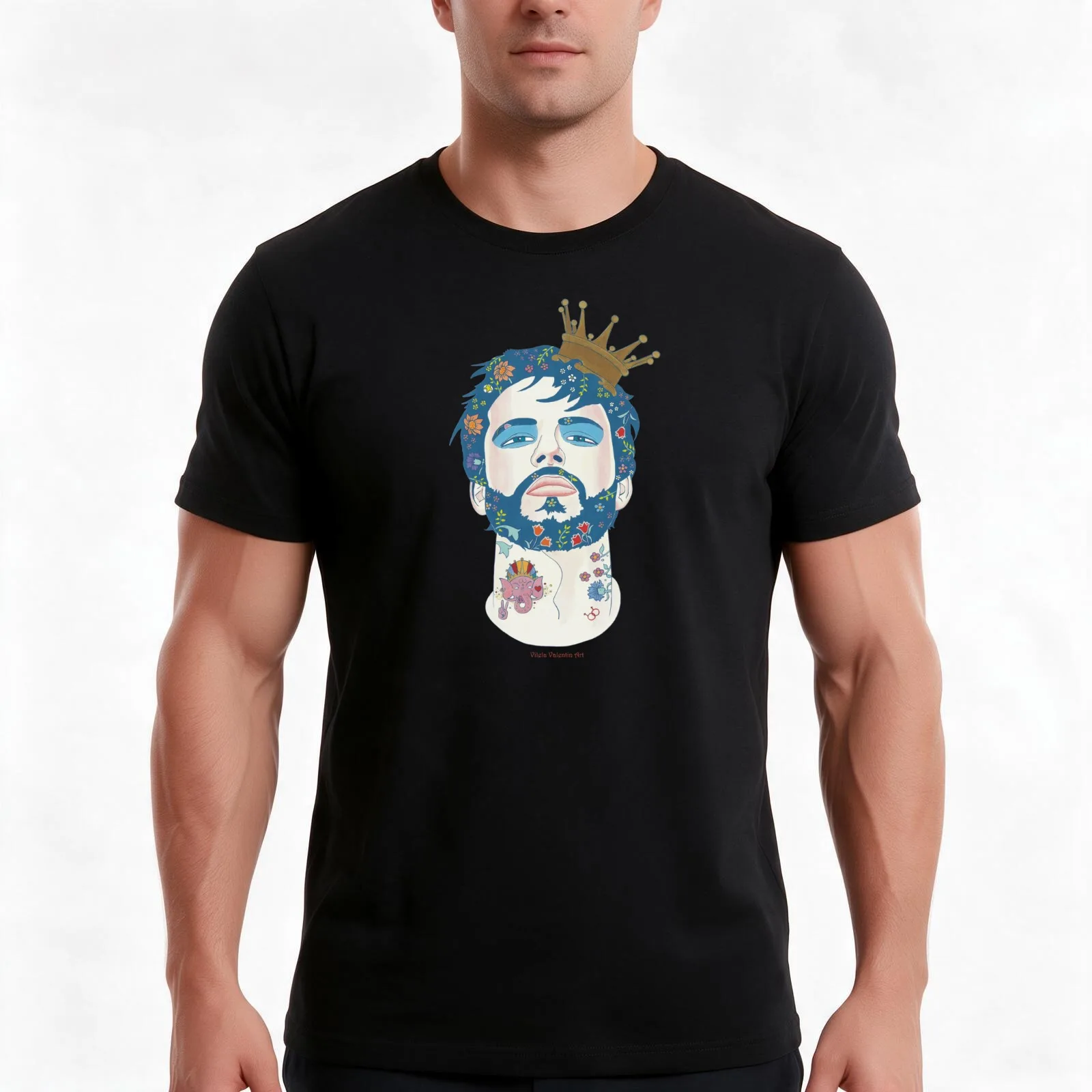Alle M?nner sind K?nige T-Shirt, Summer Casual Cotton Tee, Oversized Streetwear Tops, Vintage Graphic Print, Unisex Men Women