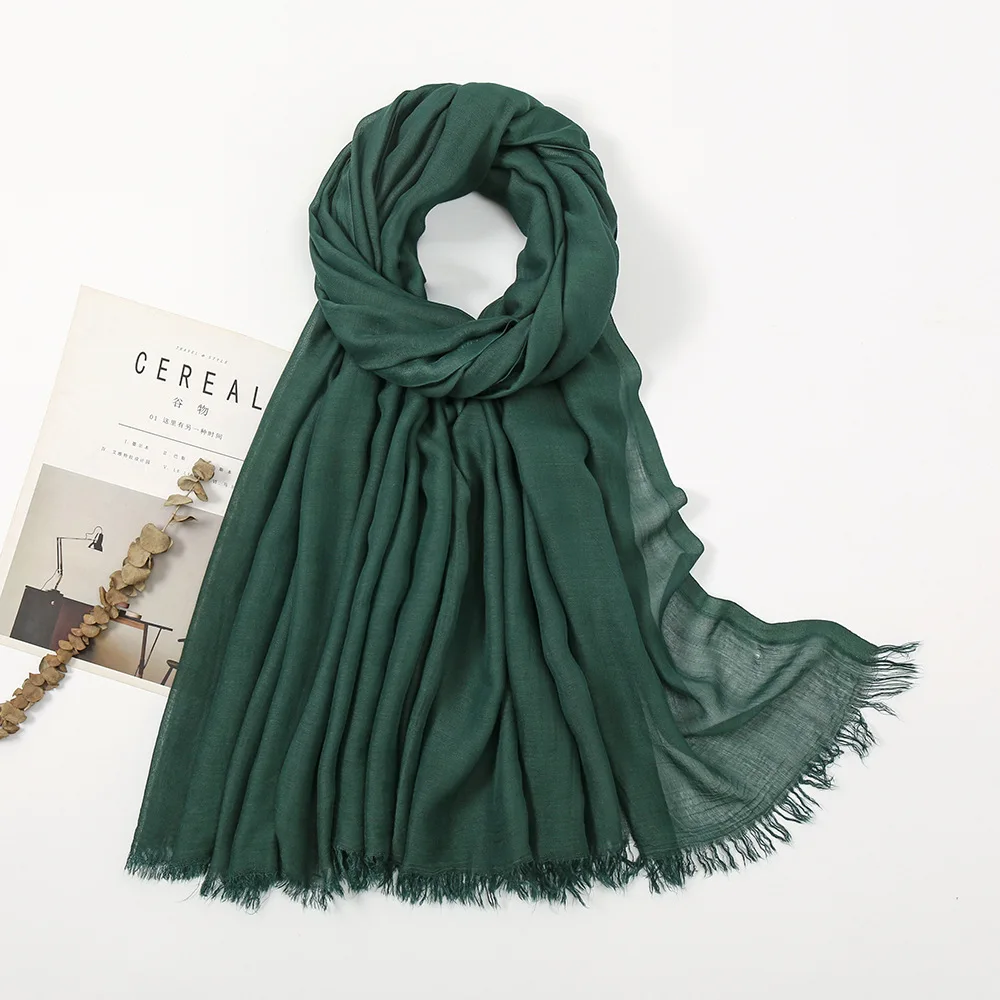 Big Size Cotton and Linen Scarf Hijab Shawl Lady Wrap Muffler Headband  Summer Scarf Women Hijab Femme Musulman