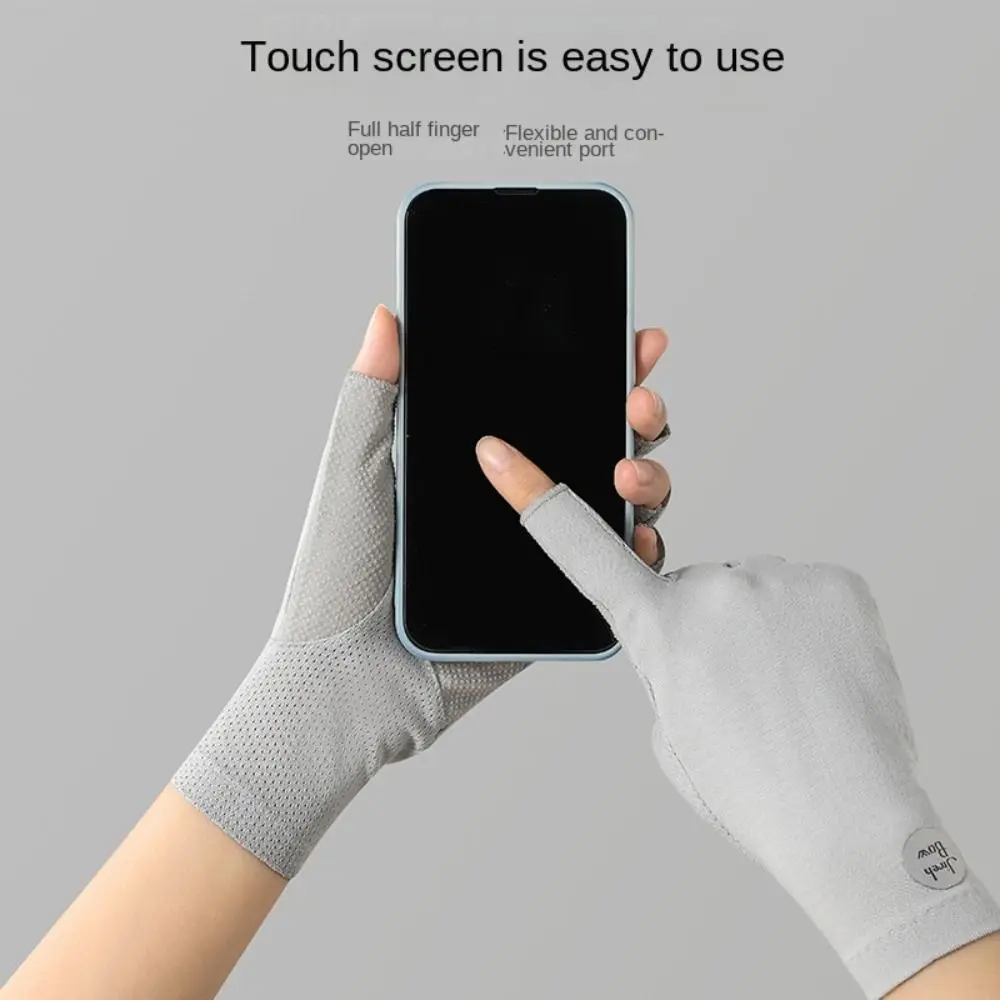 Guantes finos de ciclismo para mujer con pantalla táctil y protección solar - imagen 2