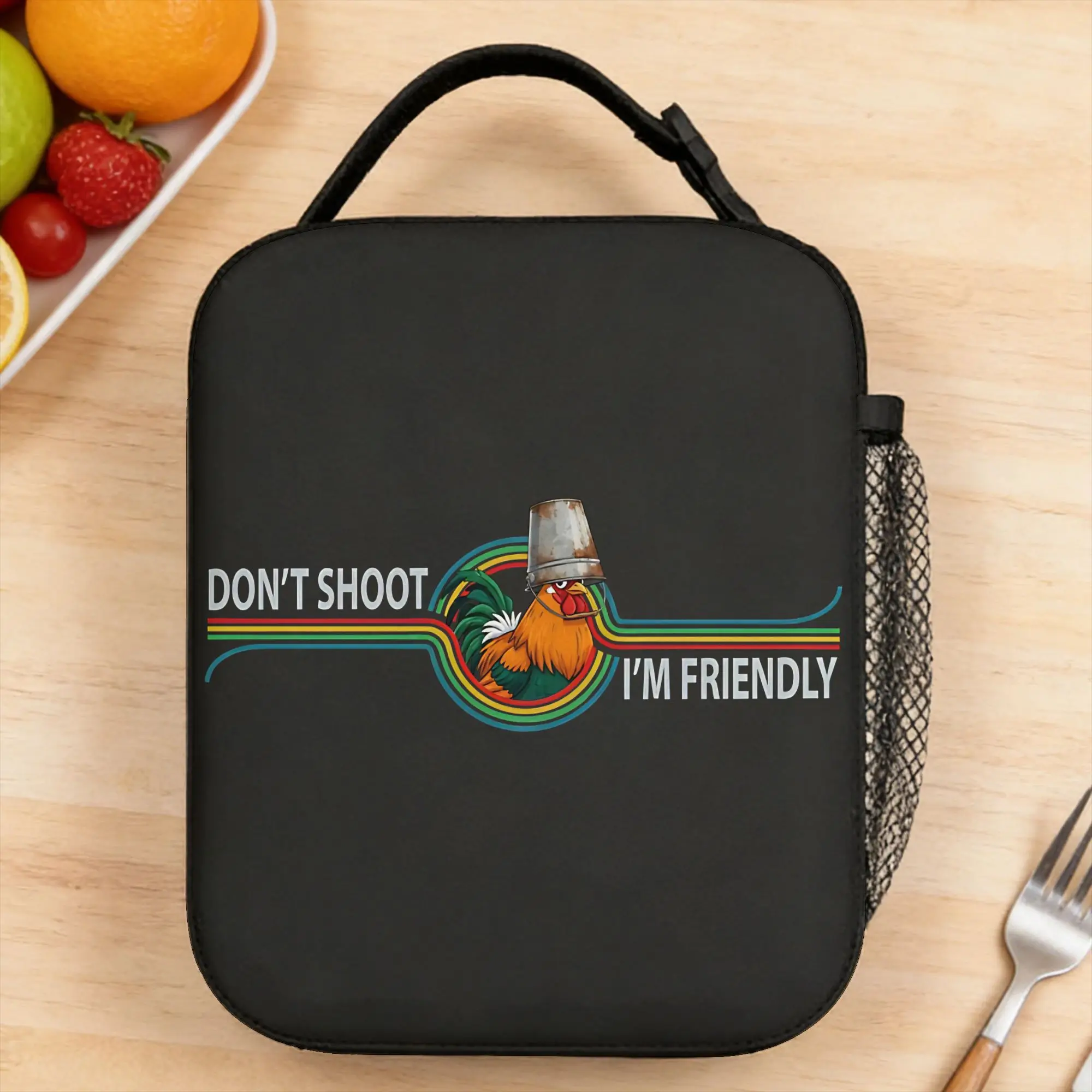 Don't shoot, I'm friendly Arc RaidersLunch Bag For Girl Boy  Picnic Graphic Design Lunch Box Casual Oxford Thermal Lunch Bags