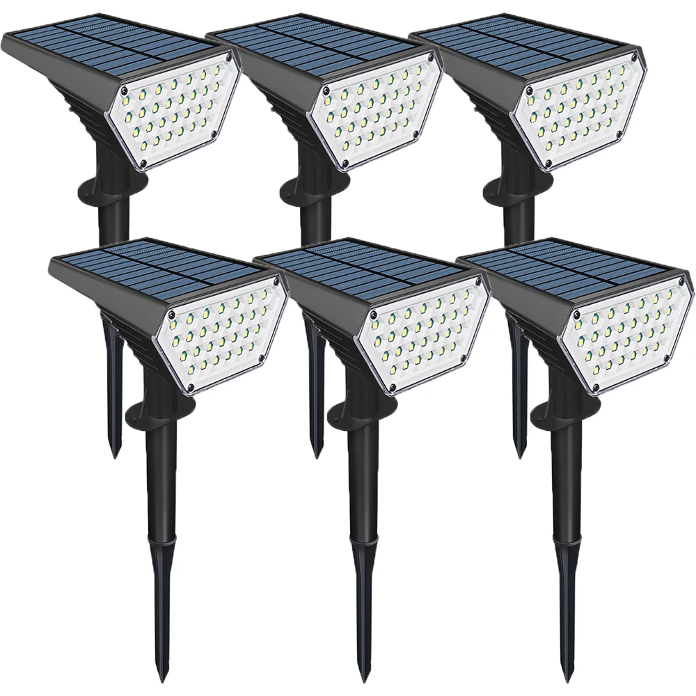 Solar Spot Lights Outdoor Waterproof 3 Modes Solar Landscape Lights for Outside 28LED Solar Powered Lights Lights Dusk To Dawn