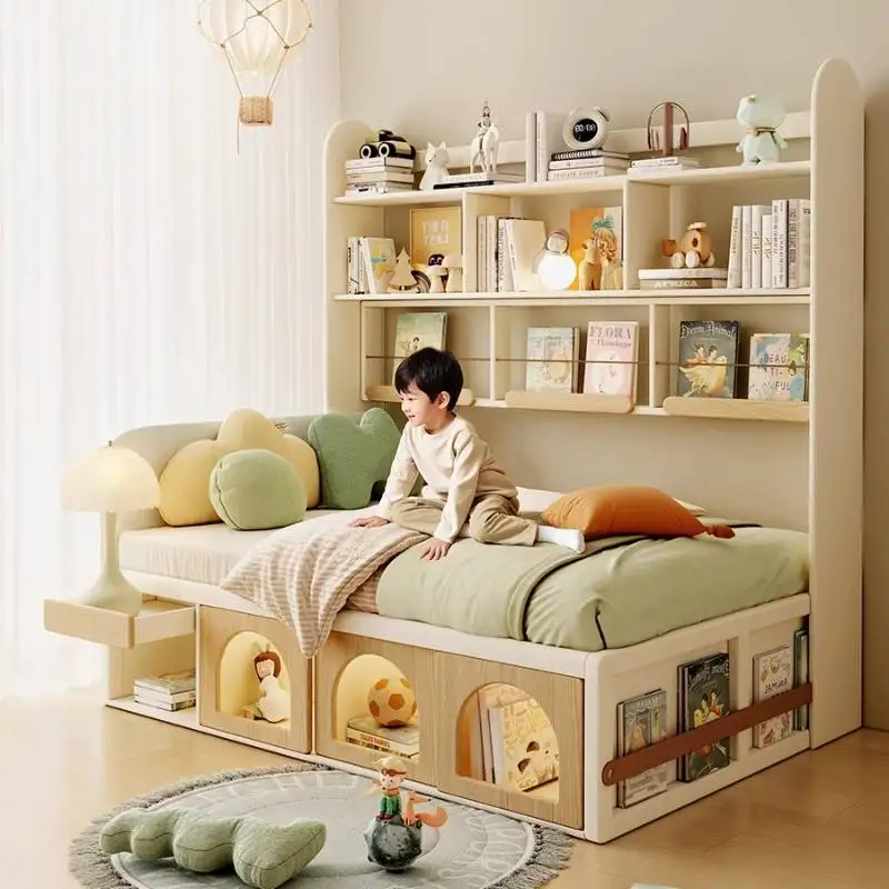 pt-Storage Normal Safety Kids Beds Simple Custom Single Children Beds Toddler Modern Style Camas Infantiles Furniture Home-