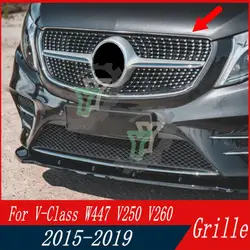 Diamond/GT Style Car Accessory Front Bumper Grille Upper Grill For Mercedes-Benz V Class W447 V250 V260 2015 2016 2017 2018 2019