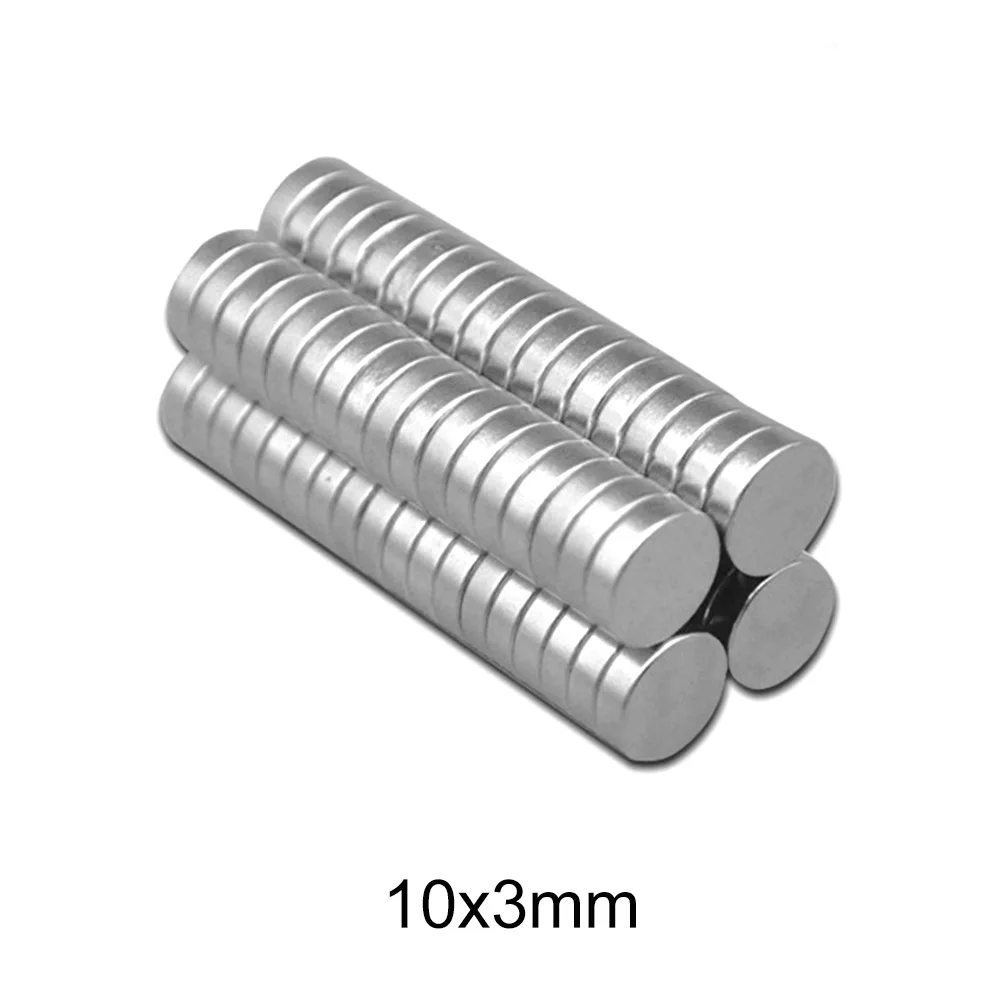 20/50/100/200/300pcs 10*3 mm Permanent NdFeB Super Strong Powerful Magnets 10x3 mm N35 Round Magnets 10x3mm Neodymium Magnet