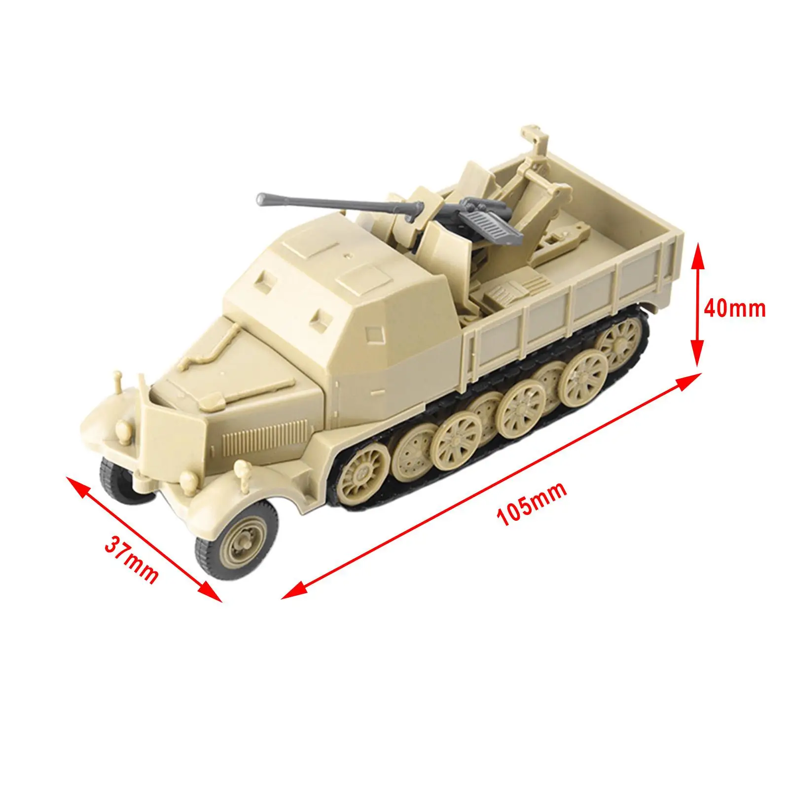 1:72 Half Track blindato modello di veicolo giocattoli 4D assemblaggio modello statico del veicolo