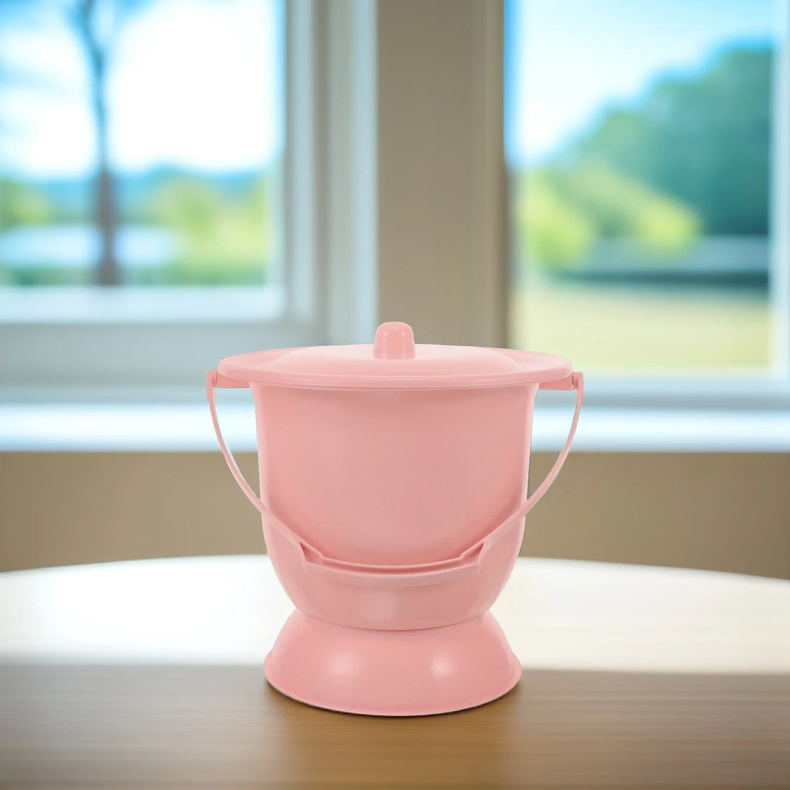 وعاء غرفة سرير بلاستيكي لغرفة النوم، مبولة محمولة، خفيفة الوزن، دلو بول متين، حواف ناعمة، سهلة التنظيف، قابلة لإعادة الاستخدام