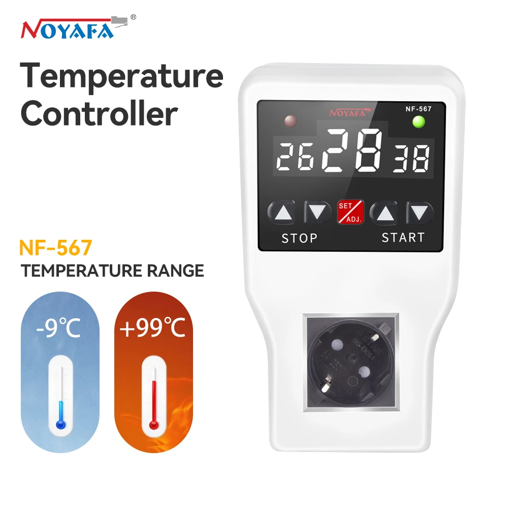 

NOYAFA NF-567 Switch Temperature Controller Digital Display Intelligent Fully Automatic Controller Probe Temperature Socket