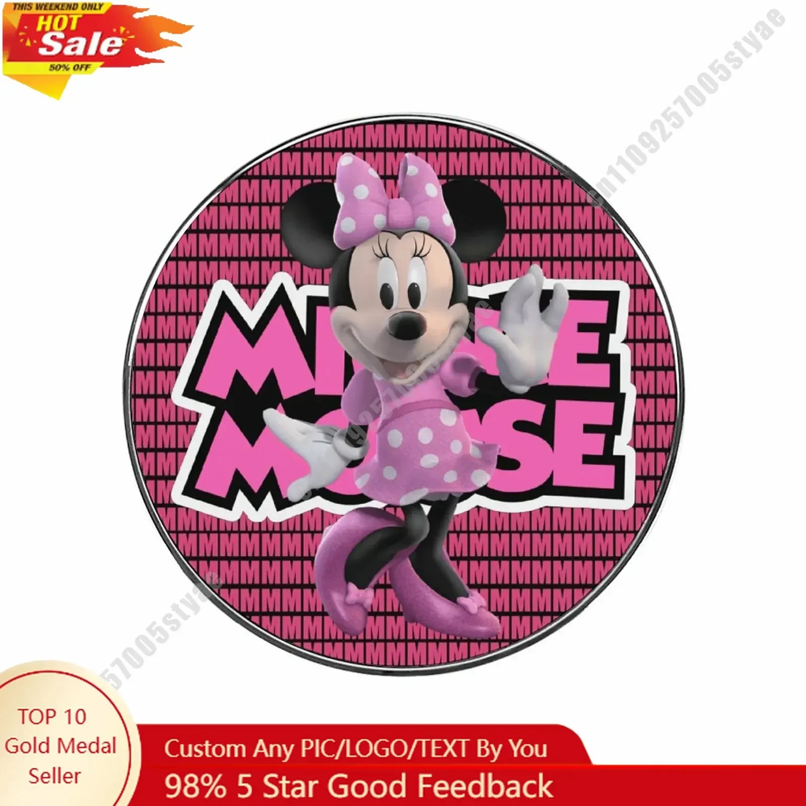 

Minnie Mouse Refrigerator Magnets Disney Themed Creative Custom Design Personalize Your Photo Text Cartoon Toy Home Decoration