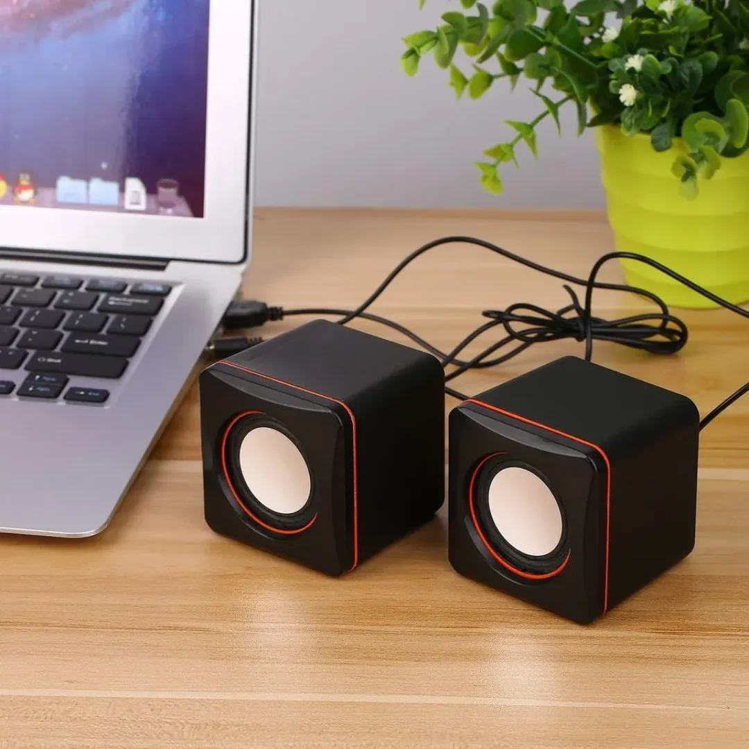 Computer Speakers Portable USB Powered Desktop Mini Speaker Bass Sound Music Player System Wired Small Speaker for Notebooks