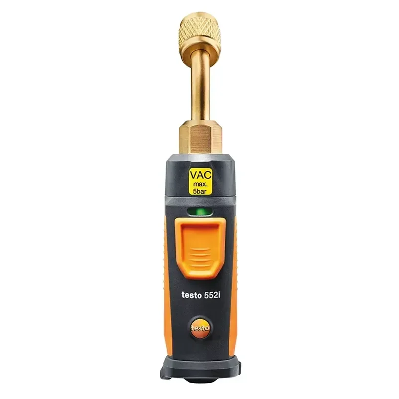 Testo 552i Wireless Vacuum Probe for Refrigeration and Air Conditioning Systems, App-Controlled Vacuum Measurement Tool