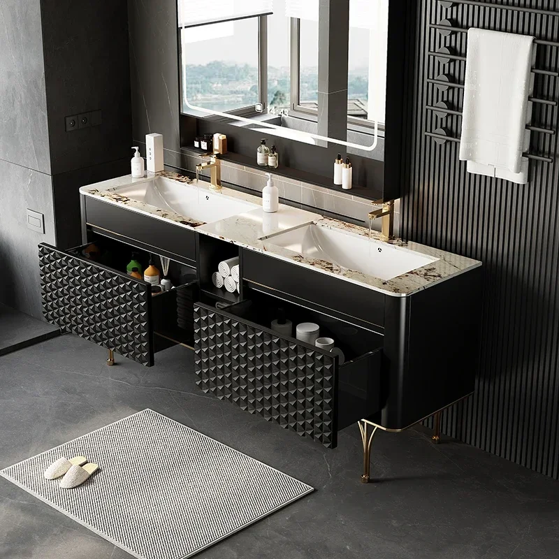 

Luxury Vanity Bathroom Cabinet Organizer Storage Space Saving Bathroom Cabinet Drawers Sink Armoire Salle De Bain Home Furniture